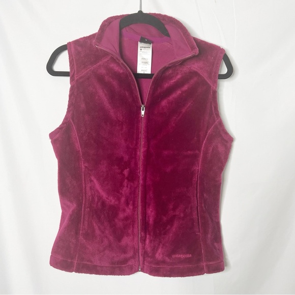 Patagonia Jackets & Blazers - Patagonia Women's Zip Fleece Vest in Dark Pink Size 
Small